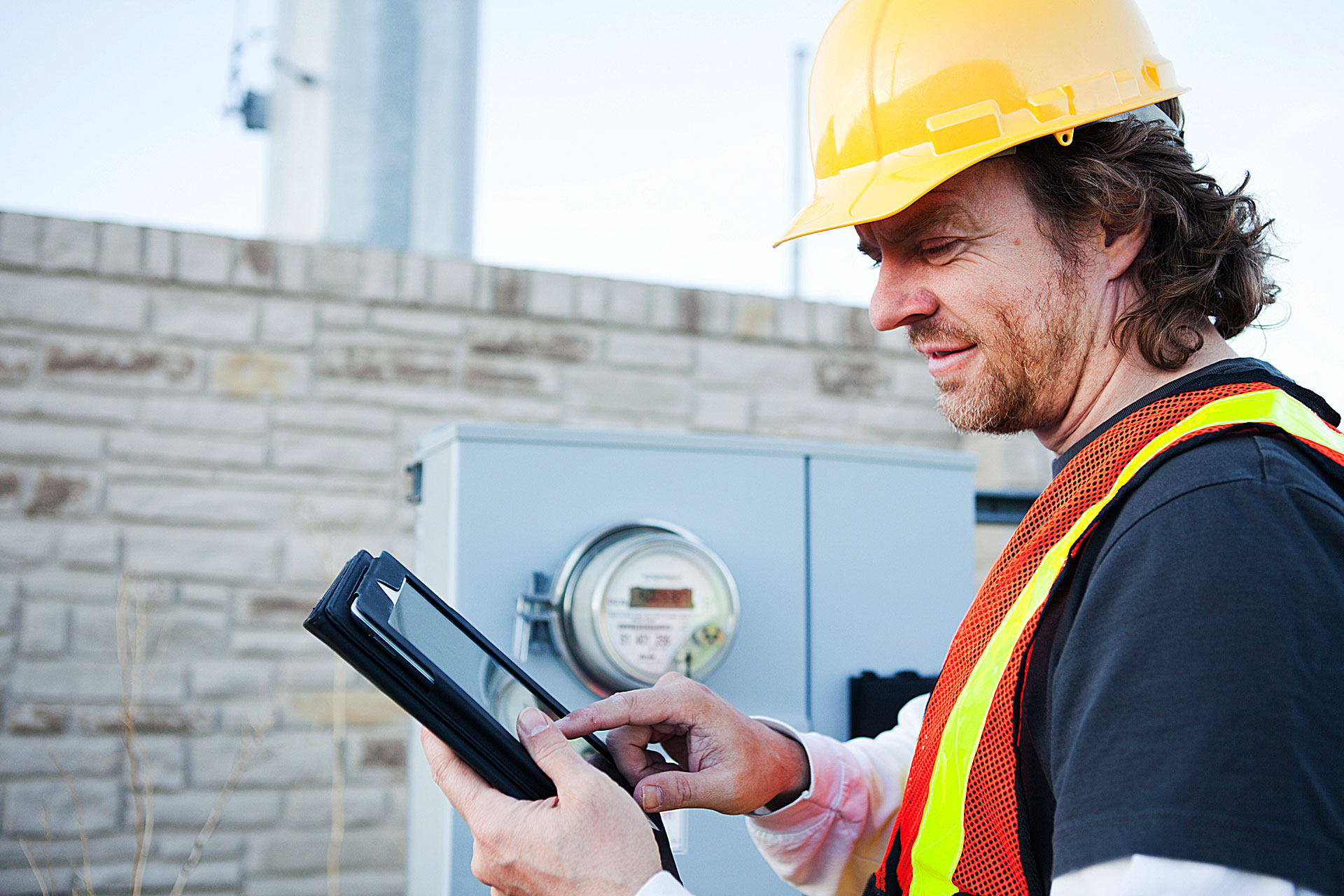 Man on tablet substantiating eLearning professional simulations